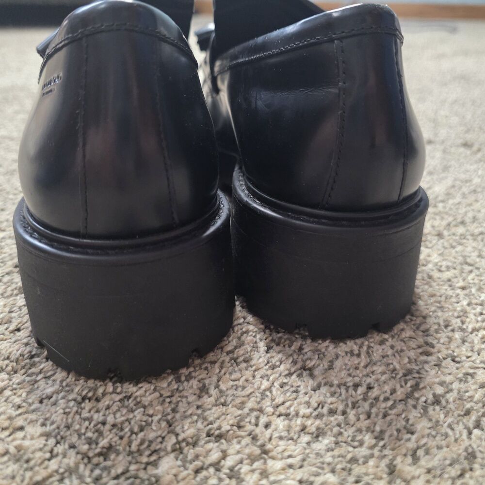 Vagabond Shoemakers Tassel Platform Loafers Size 10 Black Leather Chunky Retro - Picture 7 of 12